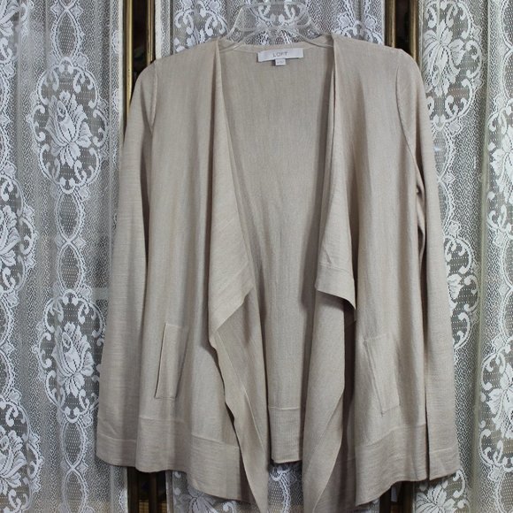 Ladies Extra Small  Beige Cardigan by Loft Brand-PM1 - Picture 1 of 5